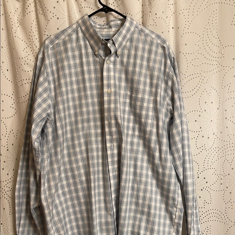 Men's Blue Plaid Shirt